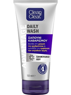 Clean & Clear Advantage Daily Wash Ενυδατικό Gel Καθαρισμού Προσώπου 150ml