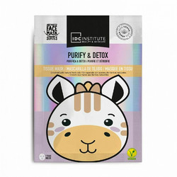 IDC Institute Vegan Cute Animals Purify & Detox Sheet Μάσκα Προσώπου για Καταπράυνση 25gr