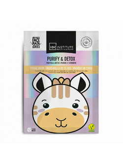 IDC Institute Vegan Cute Animals Purify & Detox Sheet Μάσκα Προσώπου για Καταπράυνση 25gr
