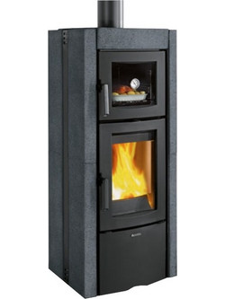 La Nordica Ester Forno Evo Black Ξυλόσομπα Αερόθερμη με Φούρνο 15kW