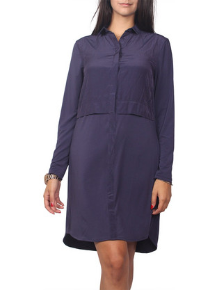 Soft Rebels Gloria Mini Καθημερινό Φόρεμα Σεμιζιέ Navy Μπλε 516-302