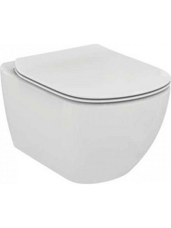 Ideal Standard Λεκάνη Κρεμαστή Με Κάλυμμα Soft Close Tesi Silk Aquablade T0079V1 Λευκό Ματ 53 εκ