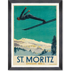 Κάδρο St.Moritz Poster FA13470 50x70cm Multi MindTheGap Κάθετοι Ξύλο,Γυαλί
