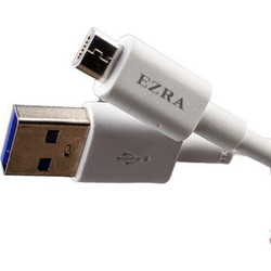 Ezra Regular USB 2.0 to micro USB Cable Λευκό 1m (DC72)