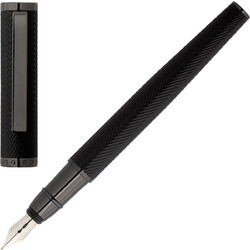 Πένα Hugo Boss Formation Herringbone Gun σε μαύρο χρώμα HSI1062D