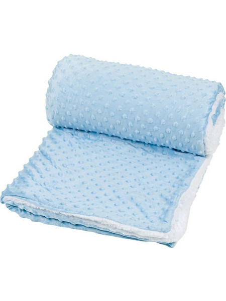 Dots Κουβέρτα Κούνιας Βελουτέ 100x140 Γαλάζια