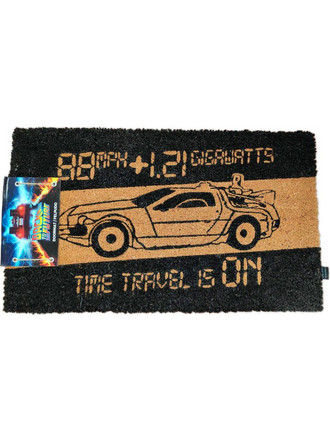 Back to the Future Time Machine doormat