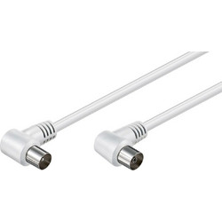 Powertech Καλώδιο Κεραίας Coax Male to Coax Female 1.5m White CAB-V003