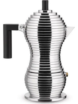 Alessi Pulcina MDL02/1 Μπρίκι Espresso 1Cup Inox/Black