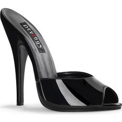 Devious high heels mules black DOM101/B
