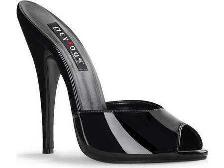 Devious high heels mules black DOM101/B