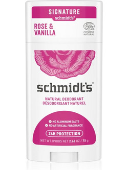 Schmidt's Rose & Vanilla Φυσικό Γυναικείο Αποσμητικό Stick 24h Χωρίς Αλουμίνιο 75gr