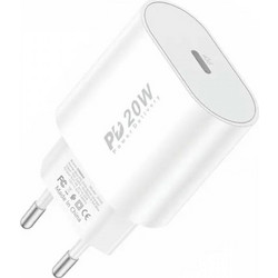 Foneng EU39 Φορτιστής Χωρίς Καλώδιο με Θύρα USB-C 20W Power Delivery White