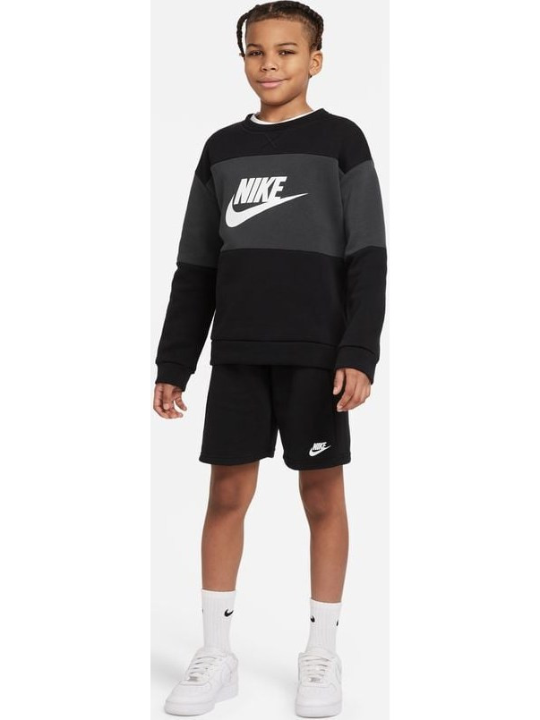 Nike Sportswear French Terry Tracksuit Παιδικό Σετ Φόρμας Μαύρο