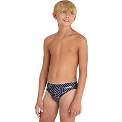 Arena Kikko Pro Swim Briefs Αθλητικό Παιδικό Μαγιό Σλιπ για Αγόρι Μαύρο Λευκό 006005-500
