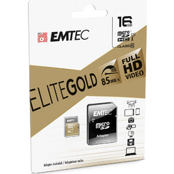 Emtec Gold microSDHC 16GB Class 10 U1 UHS-I 85MB/s + Adapter
