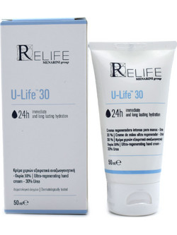 Menarini Relife U-Life 30 Long Lasting Hydration Ενυδατική Κρέμα Χεριών 50ml