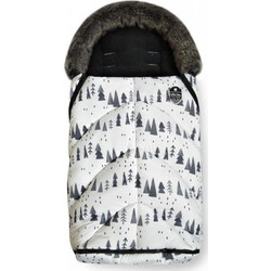 KikkaBoo Shiny Snow Ποδόσακος Καροτσιού Forest White