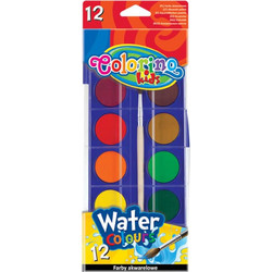 Colorino Kids Σετ Νερομπογιές με Πινέλο 12 Χρώματα