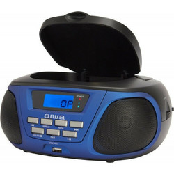 Aiwa BBTU-300 Φορητό Ράδιο CD Player με Bluetooth / USB / MP3 Μπλε