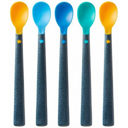 Tommee Tippee Softee Weaning Spoon Σετ Βρεφικά Κουτάλια Σιλικόνης 4m+ Πολύχρωμα 5τμχ 44719610