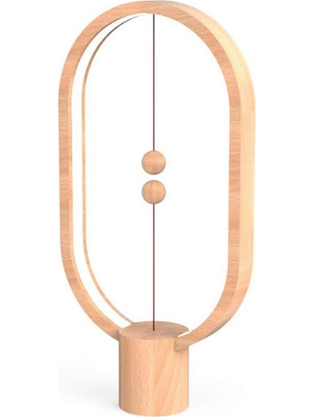 Φωτιστικό Επιτραπέζιο Ellipse DH0037LW/HBLEUB Με Μαγνητικό Διακόπτη 40cm Natural Allocacoc Ξύλο