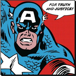 Marvel Captain America (For Truth and Justice) Canvas 40 x 40cm - DC95087