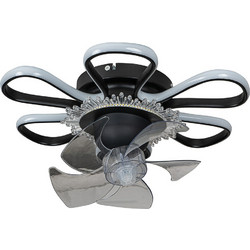 ARlight CFC 9506 Ανεμιστήρας Οροφής 50cm με Φως Μαύρος