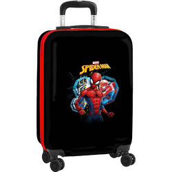 Safta Spider-Man Hero Παιδική Βαλίτσα Καμπίνας 55x35x20cm με 4 Ρόδες Μαύρη
