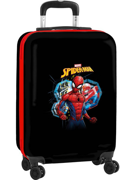 Safta Spider-Man Hero Παιδική Βαλίτσα Καμπίνας 55x35x20cm με 4 Ρόδες Μαύρη