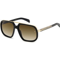 David Beckham DB7101/S 2M2 Ανδρικά Γυαλιά Ηλίου Τετράγωνα Κοκάλινα Μαύρα με Καφέ Degradee Φακό