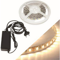 Ταινία LED 5m 72W IP65 με Τροφοδοτικό Blister Θερμό Λευκό