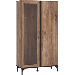ΒΙΤΡΙΝΑ CORSICA 2K VS1 FLAGSTAFF OAK-ΜΑΥΡΟ 85x35x153εκ 11012003