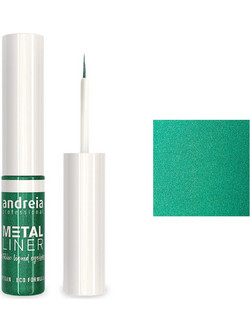 Andreia 02 Turquoise Metal Liquid Πινέλο Eyeliner 3.5ml