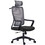 Woodwell BF3850 Καρέκλα Γραφείου Διευθυντική με Προσκέφαλο Στήριξη Μέσης και Ανάκλιση Μαύρη Γκρι ΕΟ617,2