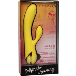 CalExotics San Diego Seduction Δονητής Rabbit 12cm Κίτρινος