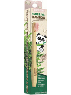 Smile Bamboo Kids Super Soft Light Παιδική Οδοντόβουρτσα Ροζ