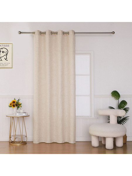 Βιοκαρπέτ Κουρτίνα με Τρουκς 140x285 Flavia 03 Ecru
