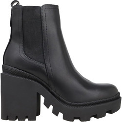 Nine West Γυναικεία Μποτάκια Chelsea Δερμάτινα Μαύρα με Χοντρό Ψηλό Τακούνι Forme3