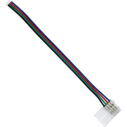 GLOBOSTAR(R) STRIPCON 70730 Ταχυσύνδεσμος για RGB Ταινία LED 10mm σε 4 Καλώδια IP20 - Λευκό - Μ15 x Π1.5 x Υ0.5cm 70730