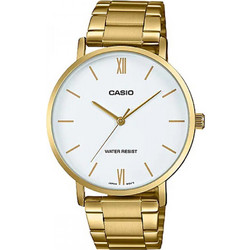 Casio Ανδρικό Ρολόι με Χρυσό Μεταλλικό Μπρασελέ MTP-VT01G-7B