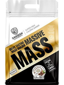 Swedish Supplements Massive Mass Chocolate Coconut Πρωτεΐνη Ορού Γάλακτος Όγκου 3.5kg