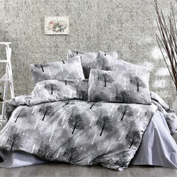 Dimcol Σετ Σεντόνια Μονά Βαμβακερά 160x240 Forest 312 Grey