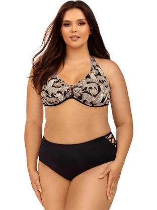 Lorin Bikini Set με Ενίσχυση Ψηλόμεσο Μαύρο L-1205