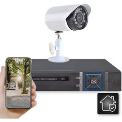 Δικτυακό CLOUD καταγραφικό DVR 4 CH με 1 ενσύρματη αδιάβροχη κάμερα νυχτερινής λήψης 2MP