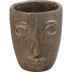 Espiel Πρόσωπο Κασπώ Τσιμεντένιο Μπεζ 14.5x13x12cm JOE326