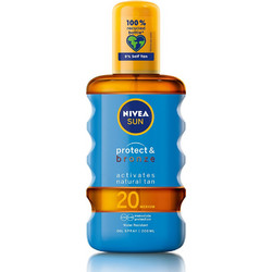 Nivea Sun Protect & Bronze Oil Αντηλιακό Λάδι Σώματος SPF20 200ml