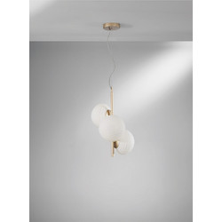 LUCE Κρεμαστό Φωτιστικό Οροφής Τρίφωτο E27 Χρυσό 8031414888481