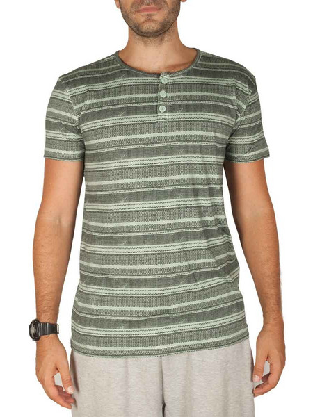 Sublevel Striped T-shirt Light Green Z21227-LGN