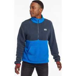 Saucony Fireside Fleece Anorak Ανδρικό Αθλητικό Φούτερ με Κουκούλα Μπλε SAM800274-BN